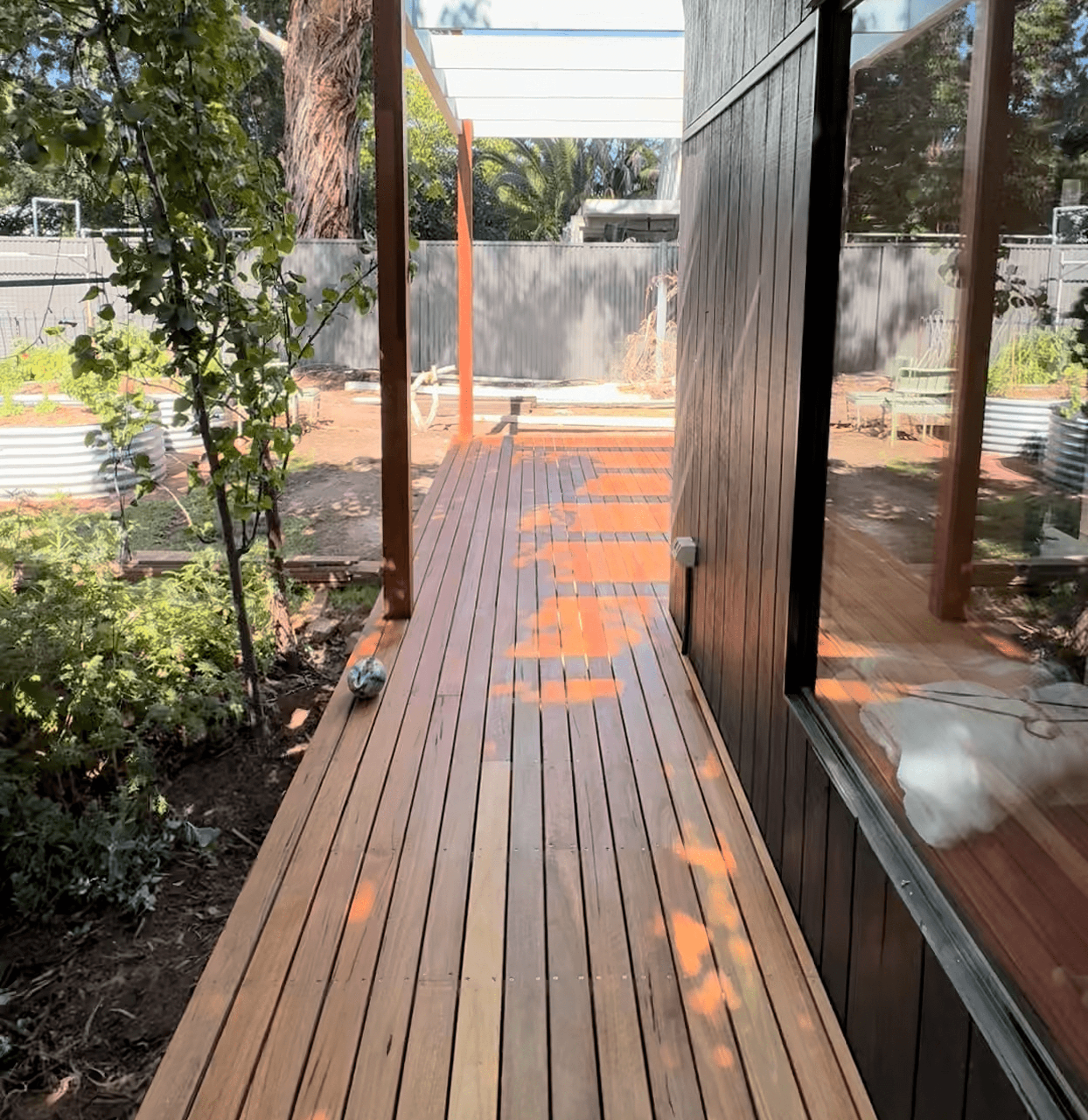 Custom timber deck walkway